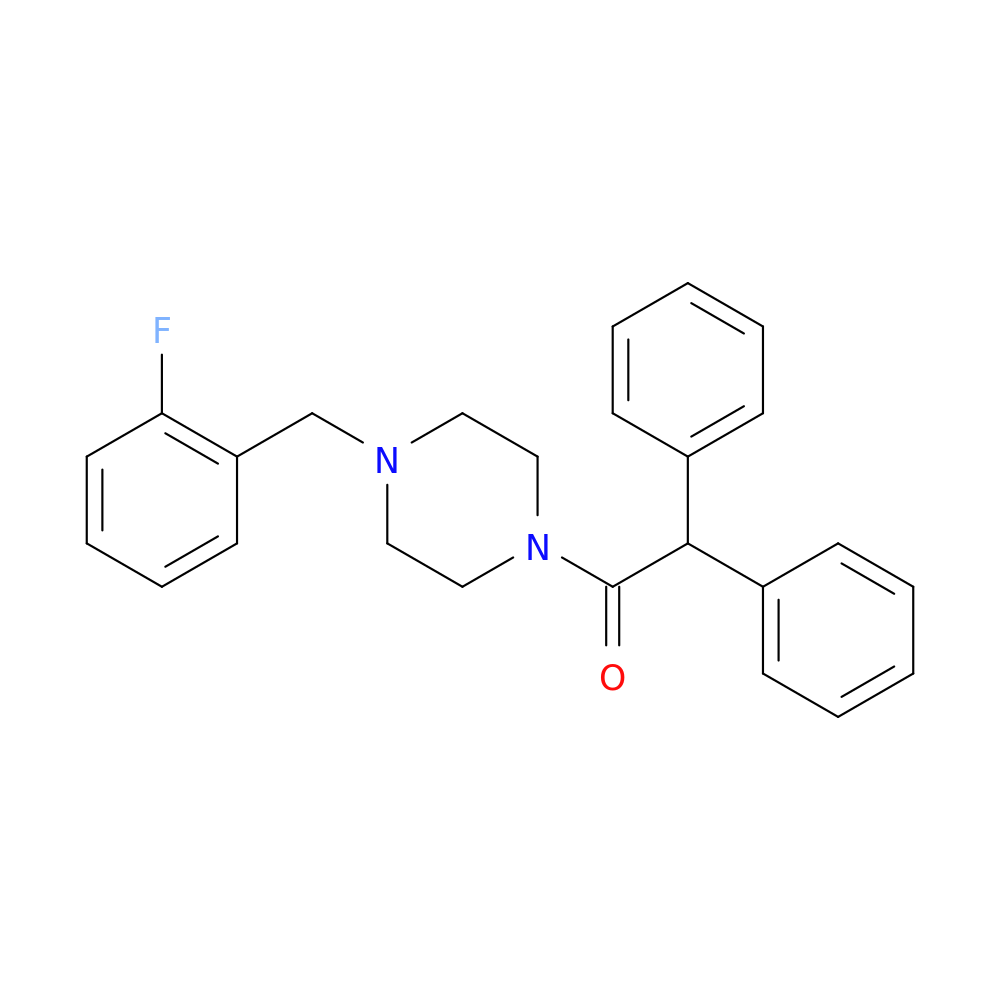 1-(diphenylacetyl)-4-(2-fluorobenzyl)piperazine