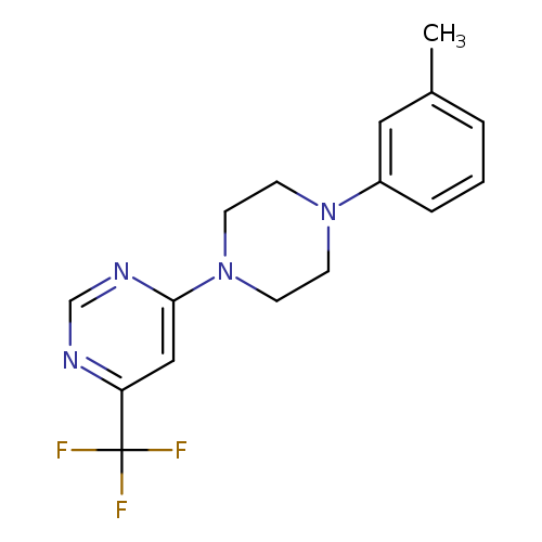 4-[4-(3-methylphenyl)piperazin-1-yl]-6-(trifluoromethyl)pyrimidine