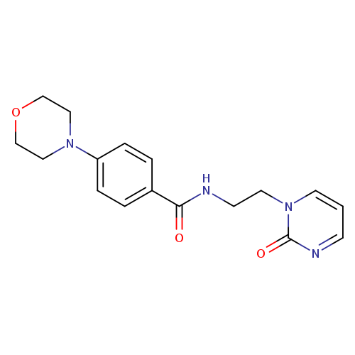 4-(morpholin-4-yl)-N-[2-(2-oxo-1,2-dihydropyrimidin-1-yl)ethyl]benzamide