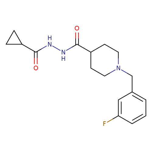 N'-cyclopropanecarbonyl-1-[(3-fluorophenyl)methyl]piperidine-4-carbohydrazide