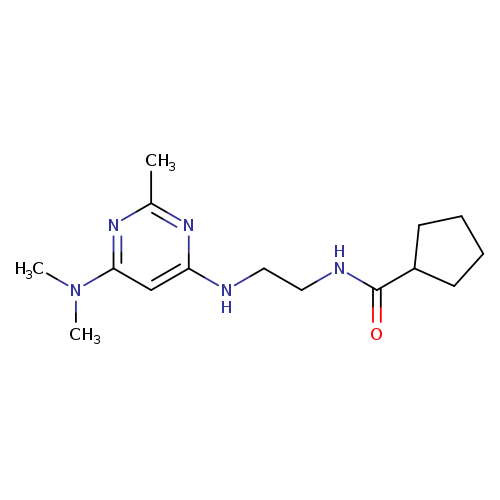N-(2-{[6-(dimethylamino)-2-methylpyrimidin-4-yl]amino}ethyl)cyclopentanecarboxamide