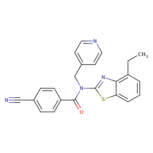 4-cyano-N-(4-ethyl-1,3-benzothiazol-2-yl)-N-[(pyridin-4-yl)methyl]benzamide