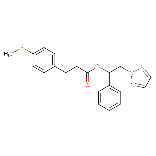 3-[4-(methylsulfanyl)phenyl]-N-[1-phenyl-2-(2H-1,2,3-triazol-2-yl)ethyl]propanamide