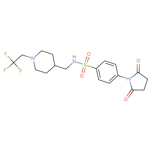 4-(2,5-dioxopyrrolidin-1-yl)-N-{[1-(2,2,2-trifluoroethyl)piperidin-4-yl]methyl}benzene-1-sulfonamide