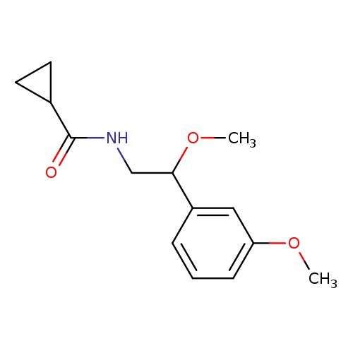 N-[2-methoxy-2-(3-methoxyphenyl)ethyl]cyclopropanecarboxamide