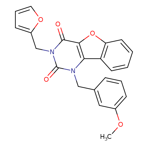 5-[(furan-2-yl)methyl]-3-[(3-methoxyphenyl)methyl]-8-oxa-3,5-diazatricyclo[7.4.0.0^{2,7}]trideca-1(9),2(7),10,12-tetraene-4,6-dione