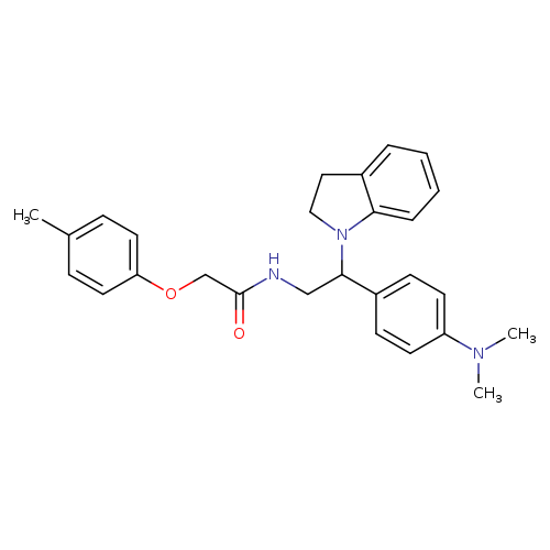 N-[2-(2,3-dihydro-1H-indol-1-yl)-2-[4-(dimethylamino)phenyl]ethyl]-2-(4-methylphenoxy)acetamide