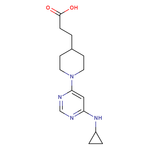 3-{1-[6-(cyclopropylamino)pyrimidin-4-yl]piperidin-4-yl}propanoic acid
