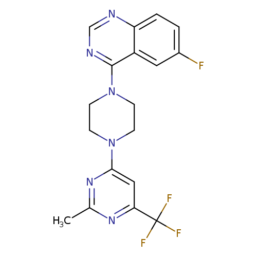 6-fluoro-4-{4-[2-methyl-6-(trifluoromethyl)pyrimidin-4-yl]piperazin-1-yl}quinazoline