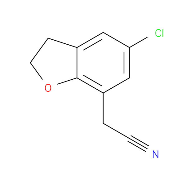 2-(5-chloro-2,3-dihydro-1-benzofuran-7-yl)acetonitrile