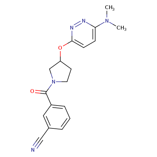 3-(3-{[6-(dimethylamino)pyridazin-3-yl]oxy}pyrrolidine-1-carbonyl)benzonitrile
