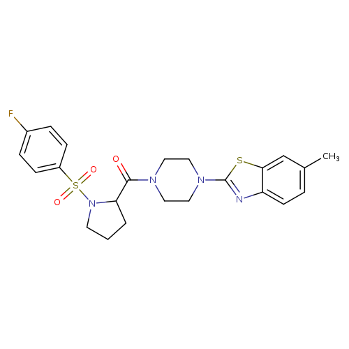 2-{4-[1-(4-fluorobenzenesulfonyl)pyrrolidine-2-carbonyl]piperazin-1-yl}-6-methyl-1,3-benzothiazole