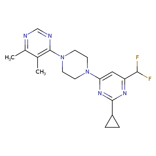 2-cyclopropyl-4-(difluoromethyl)-6-[4-(5,6-dimethylpyrimidin-4-yl)piperazin-1-yl]pyrimidine