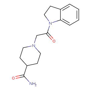 1-[2-(2,3-Dihydro-indol-1-yl)-2-oxo-ethyl]-piperidine-4-carboxylic acid amide
