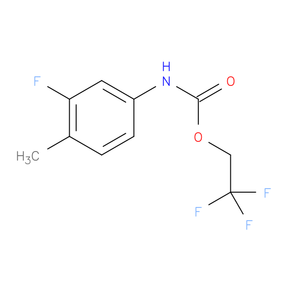 2,2,2-Trifluoroethyl 3-fluoro-4-methylphenylcarbamate
