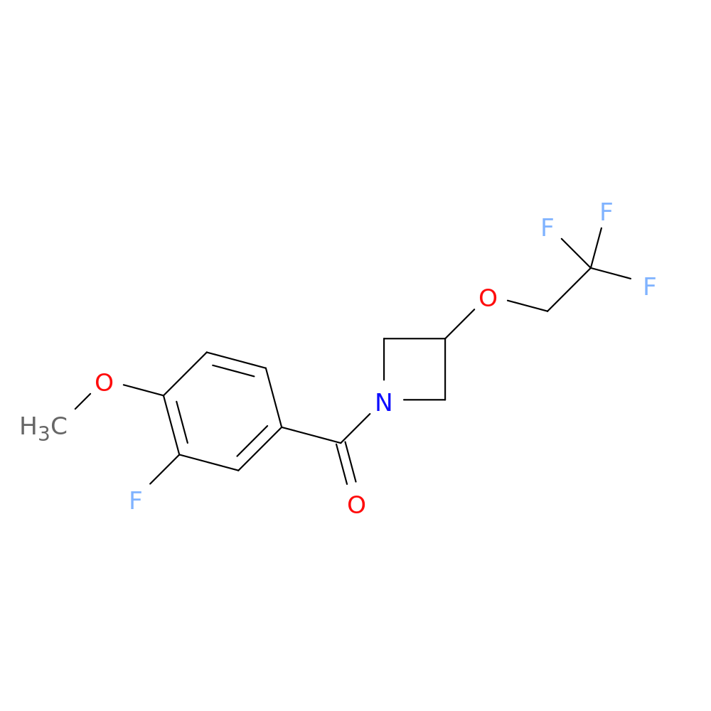 1-(3-fluoro-4-methoxybenzoyl)-3-(2,2,2-trifluoroethoxy)azetidine