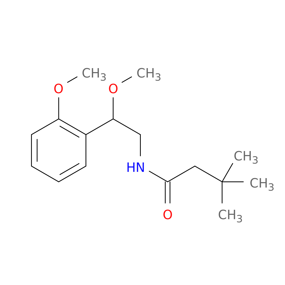 N-[2-methoxy-2-(2-methoxyphenyl)ethyl]-3,3-dimethylbutanamide