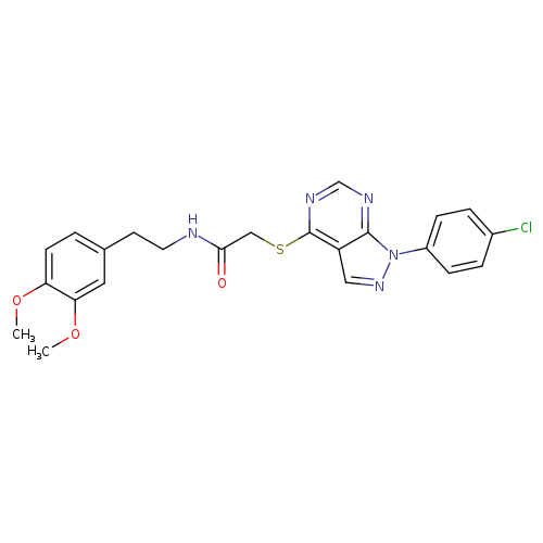 2-{[1-(4-chlorophenyl)-1H-pyrazolo[3,4-d]pyrimidin-4-yl]sulfanyl}-N-[2-(3,4-dimethoxyphenyl)ethyl]acetamide