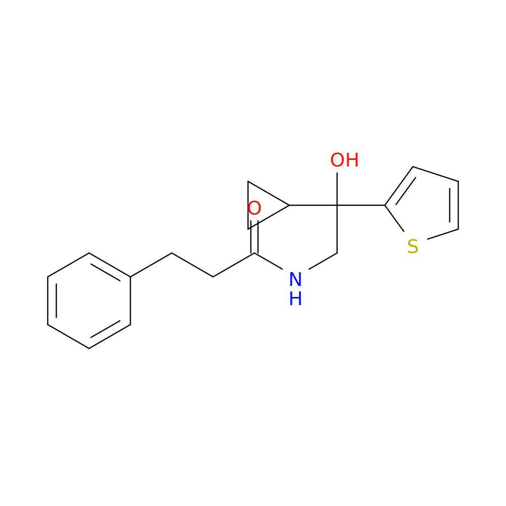 N-[2-cyclopropyl-2-hydroxy-2-(thiophen-2-yl)ethyl]-3-phenylpropanamide
