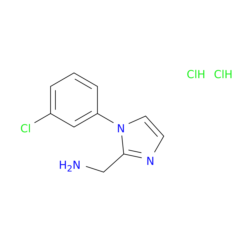 1-[1-(3-chlorophenyl)-1H-imidazol-2-yl]methanamine dihydrochloride