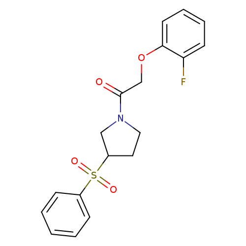 1-[3-(benzenesulfonyl)pyrrolidin-1-yl]-2-(2-fluorophenoxy)ethan-1-one