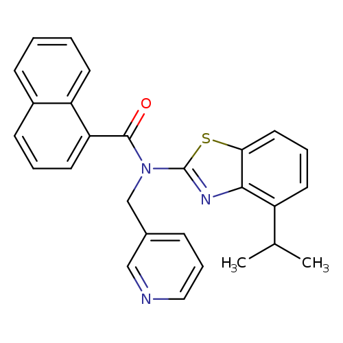 N-[4-(propan-2-yl)-1,3-benzothiazol-2-yl]-N-[(pyridin-3-yl)methyl]naphthalene-1-carboxamide