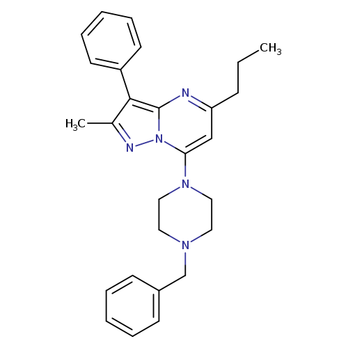 1-benzyl-4-{2-methyl-3-phenyl-5-propylpyrazolo[1,5-a]pyrimidin-7-yl}piperazine