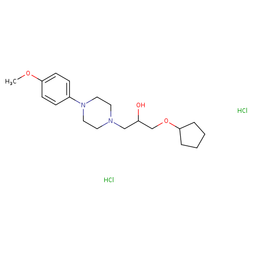 1-(cyclopentyloxy)-3-[4-(4-methoxyphenyl)piperazin-1-yl]propan-2-ol dihydrochloride