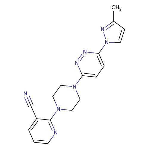 2-{4-[6-(3-methyl-1H-pyrazol-1-yl)pyridazin-3-yl]piperazin-1-yl}pyridine-3-carbonitrile