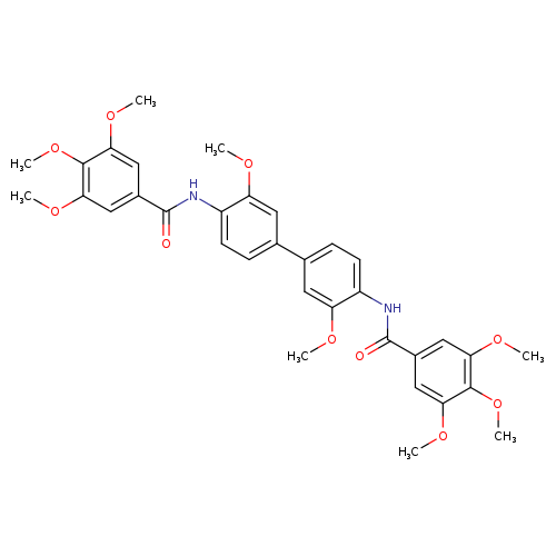 N-[3,3'-dimethoxy-4'-(3,4,5-trimethoxybenzamido)-[1,1'-biphenyl]-4-yl]-3,4,5-trimethoxybenzamide