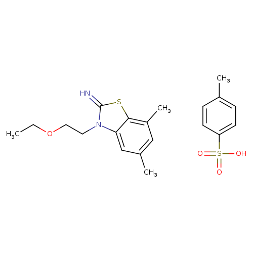 3-(2-ethoxyethyl)-5,7-dimethyl-2,3-dihydro-1,3-benzothiazol-2-imine; 4-methylbenzene-1-sulfonic acid
