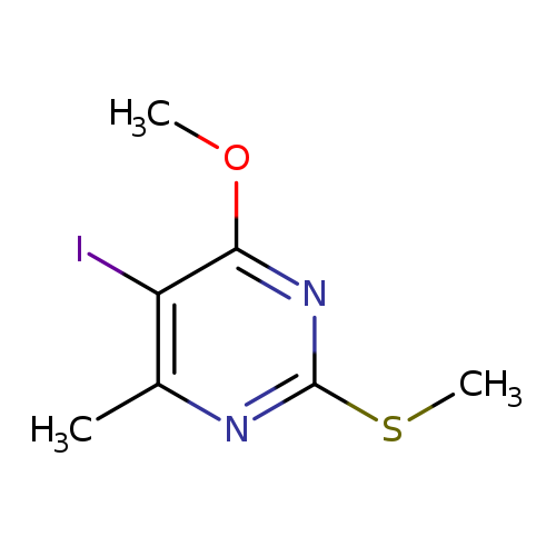 Pyrimidine, 5-iodo-4-methoxy-6-methyl-2-(methylthio)-