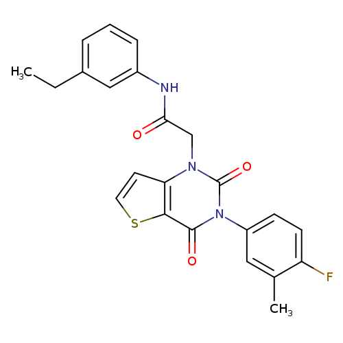 N-(3-ethylphenyl)-2-[3-(4-fluoro-3-methylphenyl)-2,4-dioxo-1H,2H,3H,4H-thieno[3,2-d]pyrimidin-1-yl]acetamide