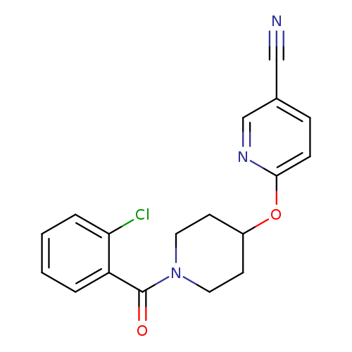 6-{[1-(2-chlorobenzoyl)piperidin-4-yl]oxy}pyridine-3-carbonitrile