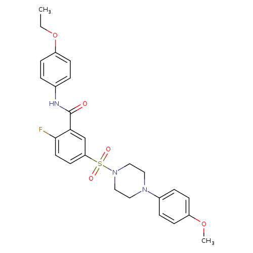 N-(4-ethoxyphenyl)-2-fluoro-5-{[4-(4-methoxyphenyl)piperazin-1-yl]sulfonyl}benzamide