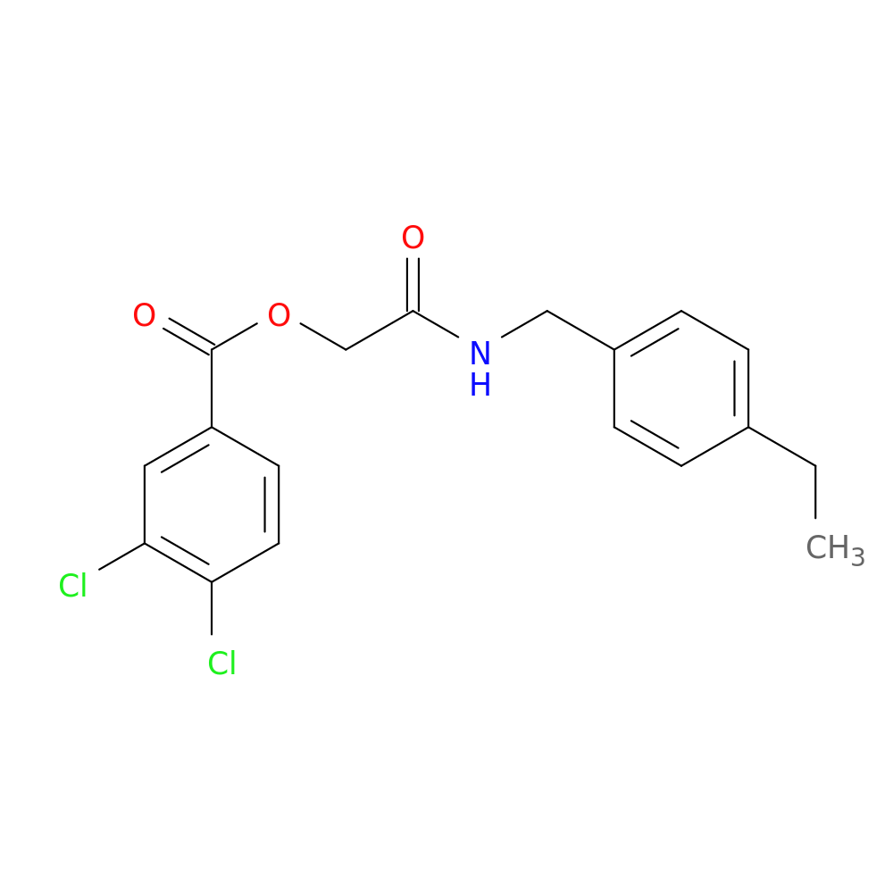 {[(4-ethylphenyl)methyl]carbamoyl}methyl 3,4-dichlorobenzoate
