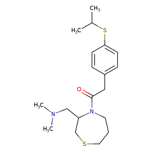 1-{3-[(dimethylamino)methyl]-1,4-thiazepan-4-yl}-2-[4-(propan-2-ylsulfanyl)phenyl]ethan-1-one