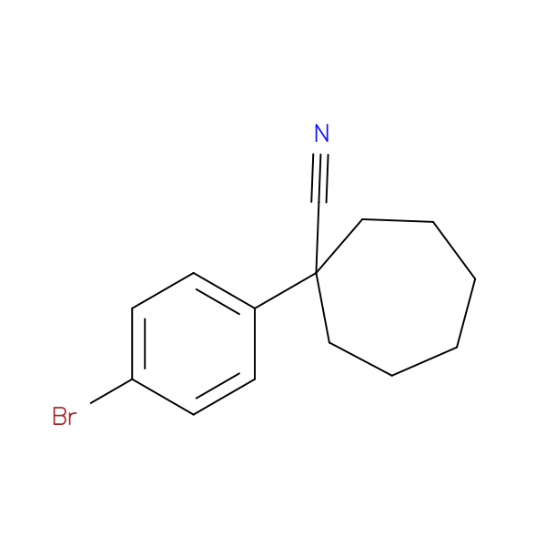 1-(4-bromophenyl)cycloheptane-1-carbonitrile