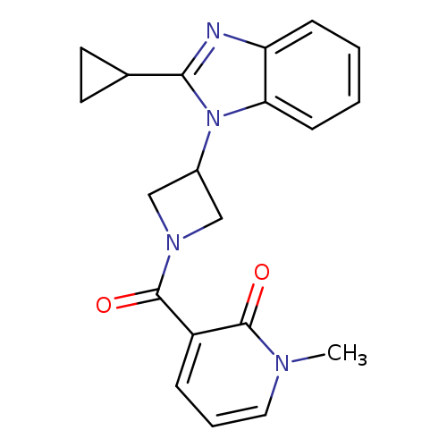 3-[3-(2-cyclopropyl-1H-1,3-benzodiazol-1-yl)azetidine-1-carbonyl]-1-methyl-1,2-dihydropyridin-2-one