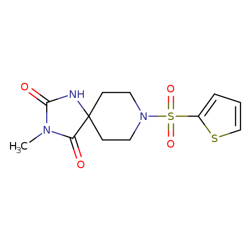 3-methyl-8-(thiophene-2-sulfonyl)-1,3,8-triazaspiro[4.5]decane-2,4-dione