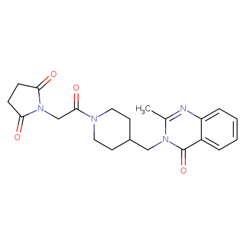 1-(2-{4-[(2-methyl-4-oxo-3,4-dihydroquinazolin-3-yl)methyl]piperidin-1-yl}-2-oxoethyl)pyrrolidine-2,5-dione