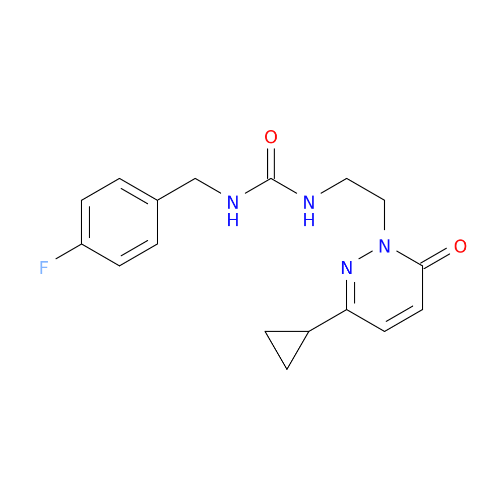 3-[2-(3-cyclopropyl-6-oxo-1,6-dihydropyridazin-1-yl)ethyl]-1-[(4-fluorophenyl)methyl]urea