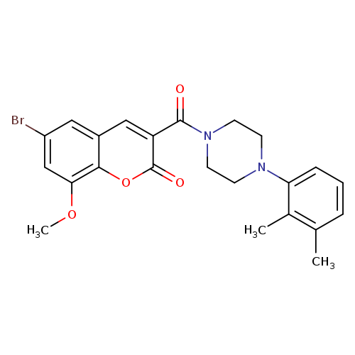 6-bromo-3-[4-(2,3-dimethylphenyl)piperazine-1-carbonyl]-8-methoxy-2H-chromen-2-one