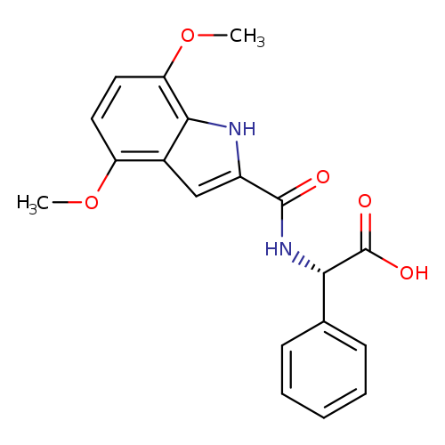(2S)-2-[(4,7-dimethoxy-1H-indol-2-yl)formamido]-2-phenylacetic acid
