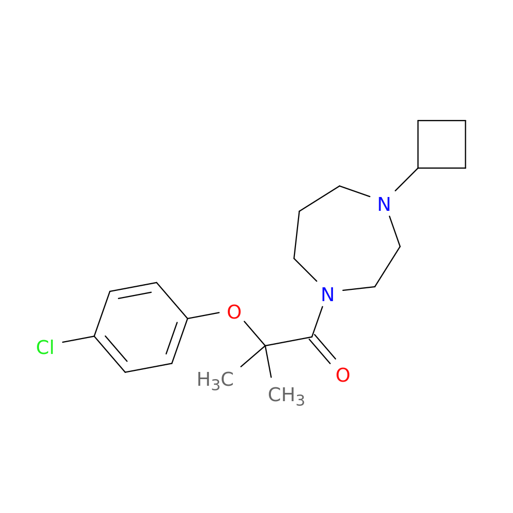 2-(4-chlorophenoxy)-1-(4-cyclobutyl-1,4-diazepan-1-yl)-2-methylpropan-1-one