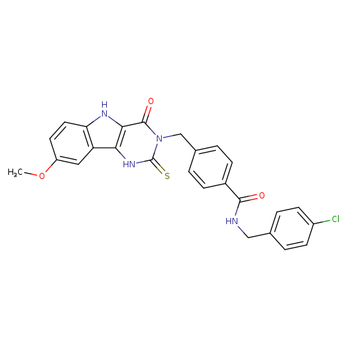 N-[(4-chlorophenyl)methyl]-4-({8-methoxy-4-oxo-2-sulfanylidene-1H,2H,3H,4H,5H-pyrimido[5,4-b]indol-3-yl}methyl)benzamide
