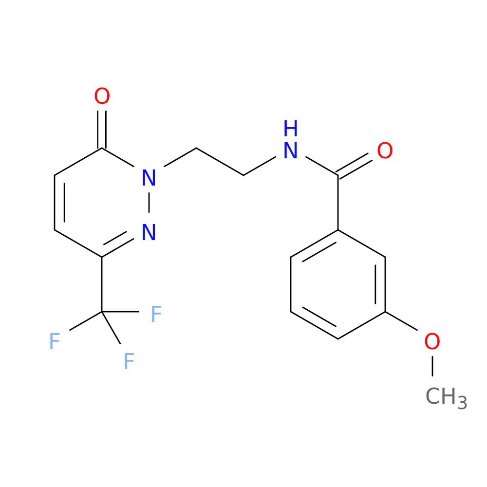 3-methoxy-N-{2-[6-oxo-3-(trifluoromethyl)-1,6-dihydropyridazin-1-yl]ethyl}benzamide