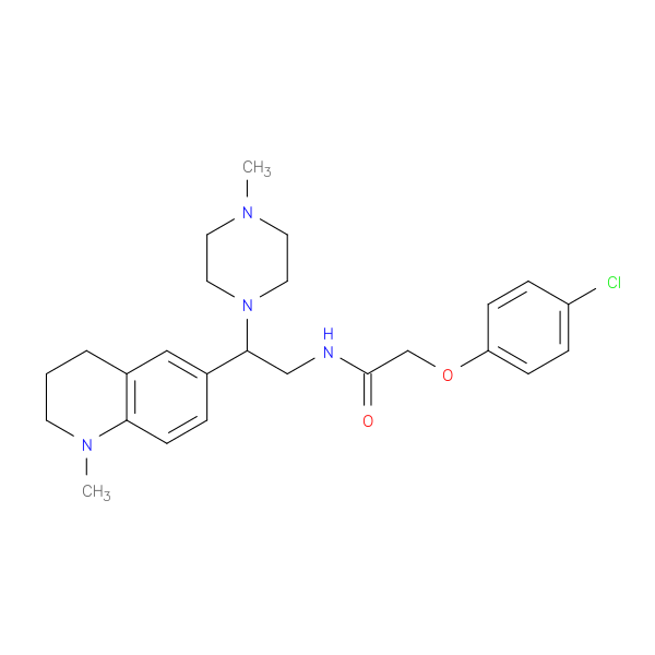 2-(4-chlorophenoxy)-N-[2-(1-methyl-1,2,3,4-tetrahydroquinolin-6-yl)-2-(4-methylpiperazin-1-yl)ethyl]acetamide