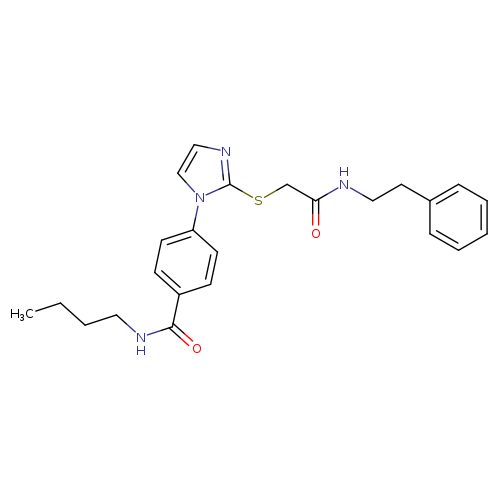 N-butyl-4-[2-({[(2-phenylethyl)carbamoyl]methyl}sulfanyl)-1H-imidazol-1-yl]benzamide