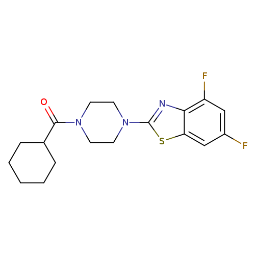 2-(4-cyclohexanecarbonylpiperazin-1-yl)-4,6-difluoro-1,3-benzothiazole